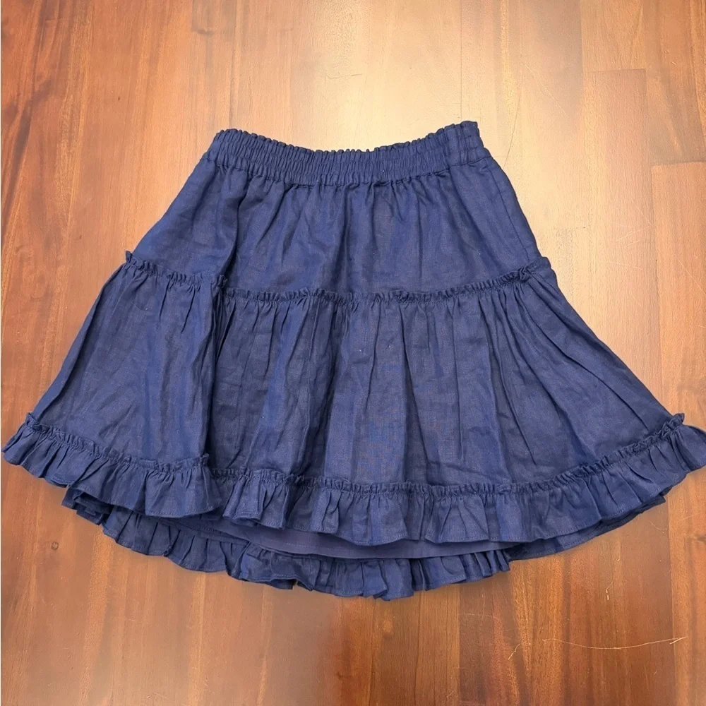 HILL HOUSE The Paz Linen Skirt